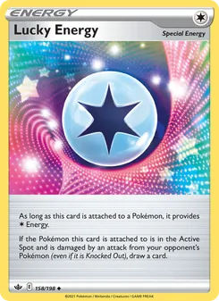 Lucky Energy card from Chilling Reign, number 158/198
