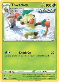 Thwackey card from Chilling Reign, number 17/198