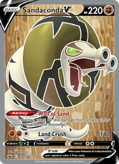 Sandaconda V card from Chilling Reign, number 175/198