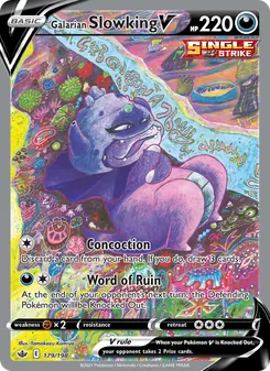 Galarian Slowking V card from Chilling Reign, number 179/198