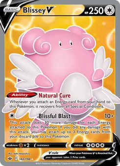 Blissey V card from Chilling Reign, number 182/198
