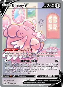 Blissey V card from Chilling Reign, number 183/198