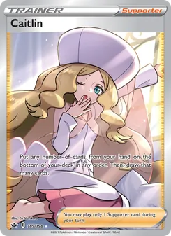 Caitlin card from Chilling Reign, number 189/198