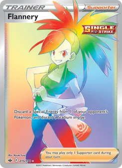 Flannery card from Chilling Reign, number 215/198
