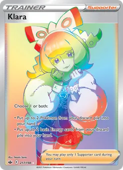 Klara card from Chilling Reign, number 217/198