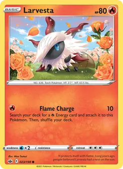 Larvesta card from Chilling Reign, number 23/198