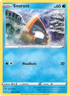 Snorunt card from Chilling Reign, number 35/198