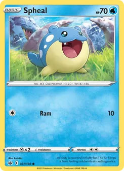 Spheal card from Chilling Reign, number 37/198