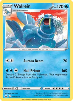 Walrein card from Chilling Reign, number 39/198