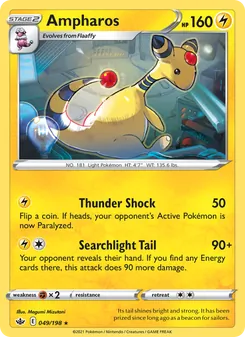 Ampharos card from Chilling Reign, number 49/198