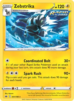 Zebstrika card from Chilling Reign, number 51/198