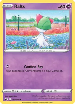 Ralts card from Chilling Reign, number 59/198