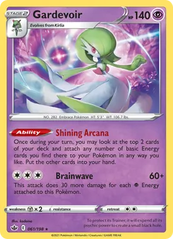 Gardevoir card from Chilling Reign, number 61/198