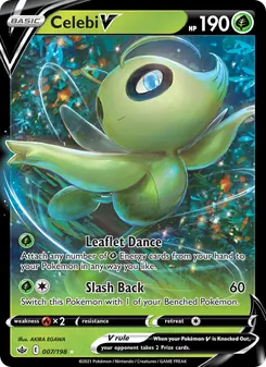 Celebi V card from Chilling Reign, number 7/198