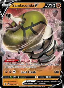 Sandaconda V card from Chilling Reign, number 89/198