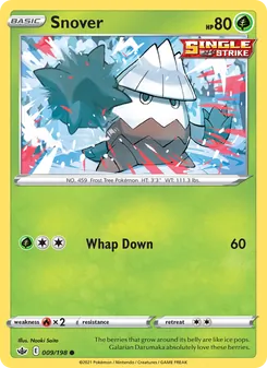 Snover card from Chilling Reign, number 9/198