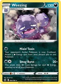 Weezing card from Chilling Reign, number 95/198