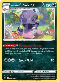 Galarian Slowking card from Chilling Reign, number 98/198