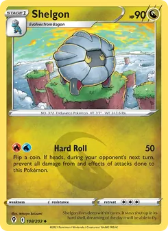 Shelgon card from Evolving Skies, number 108/203