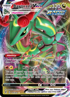 Rayquaza VMAX card from Evolving Skies, number 111/203
