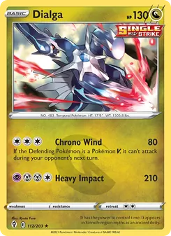 Dialga card from Evolving Skies, number 112/203