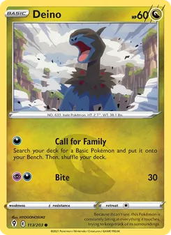 Deino card from Evolving Skies, number 113/203