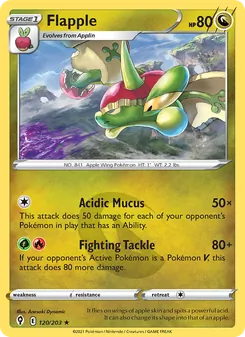 Flapple card from Evolving Skies, number 120/203