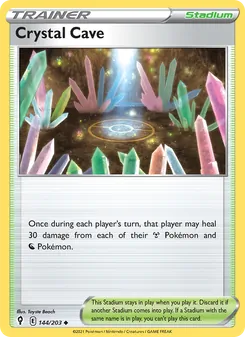 Crystal Cave card from Evolving Skies, number 144/203