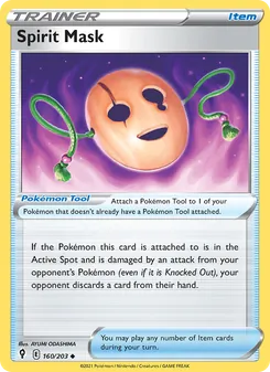 Spirit Mask card from Evolving Skies, number 160/203