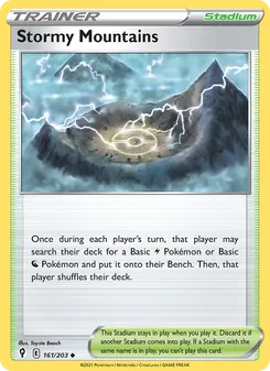 Stormy Mountains card from Evolving Skies, number 161/203