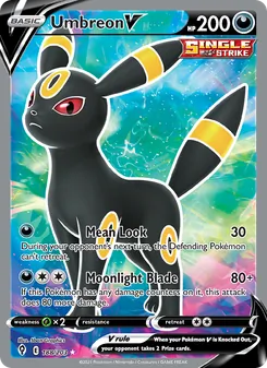 Umbreon V card from Evolving Skies, number 188/203