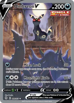 Umbreon V card from Evolving Skies, number 189/203