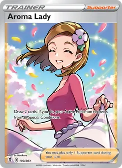 Aroma Lady card from Evolving Skies, number 199/203