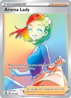 Aroma Lady card from Evolving Skies, number 221/203