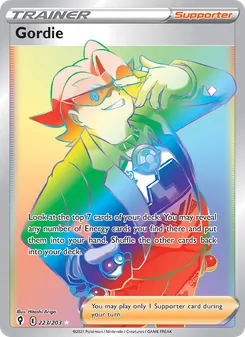 Gordie card from Evolving Skies, number 223/203