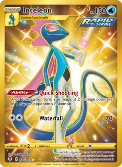 Inteleon card from Evolving Skies, number 227/203