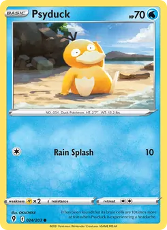 Psyduck card from Evolving Skies, number 24/203