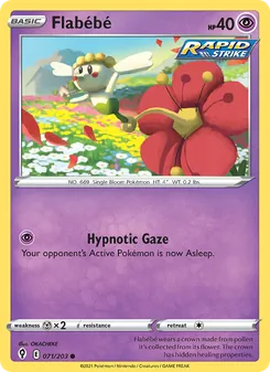 Flabébé card from Evolving Skies, number 71/203