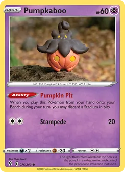Pumpkaboo card from Evolving Skies, number 76/203