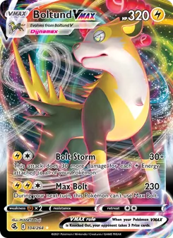 Boltund VMAX card from Fusion Strike, number 104/264