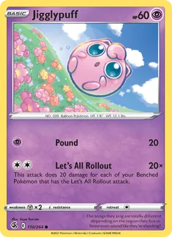 Jigglypuff card from Fusion Strike, number 110/264