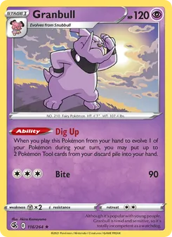 Granbull card from Fusion Strike, number 116/264