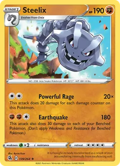 Steelix card from Fusion Strike, number 139/264