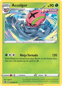 Accelgor card from Fusion Strike, number 14/264