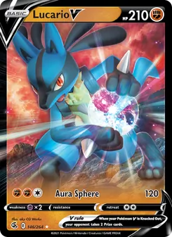 Lucario V card from Fusion Strike, number 146/264