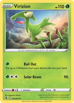 Virizion card from Fusion Strike, number 15/264