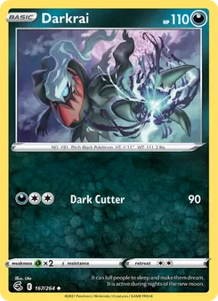 Darkrai card from Fusion Strike, number 167/264