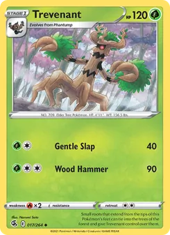 Trevenant card from Fusion Strike, number 17/264