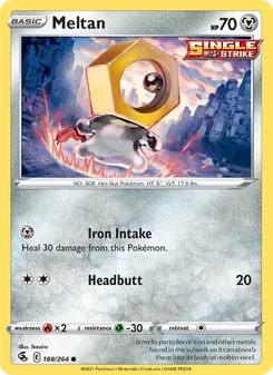 Meltan card from Fusion Strike, number 188/264