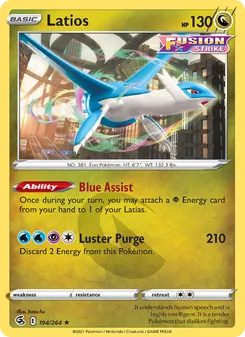 Latios card from Fusion Strike, number 194/264
